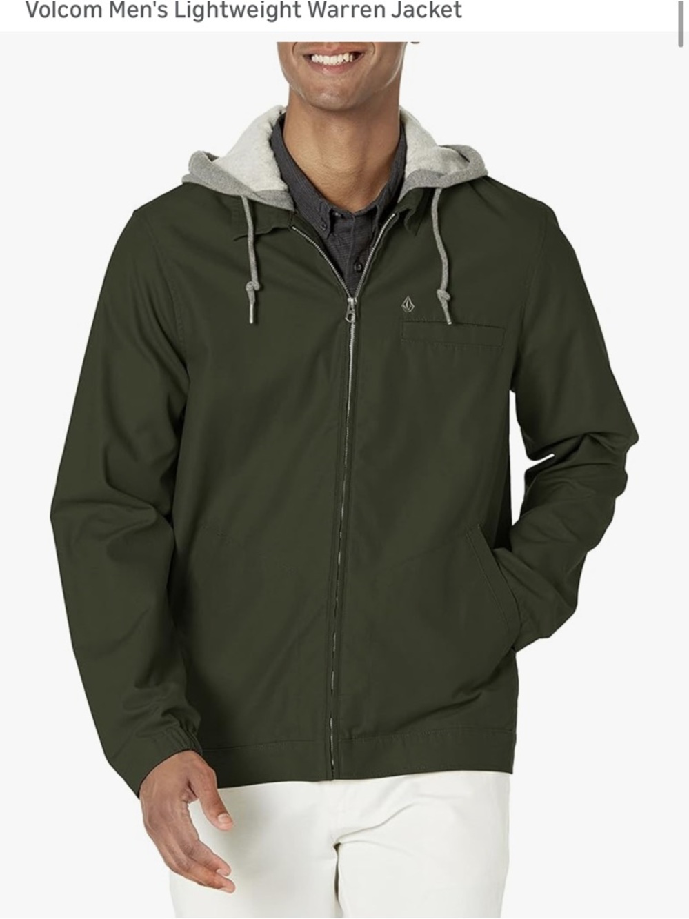 Volcom Men’s Lightweight Warren Hooded Jacket - Size M